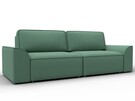 Диван прямой Лига-048 НПБ, Рогожка, Амур 11 зеленый