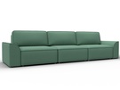 Диван прямой Лига-048 НПБ Лонг, Рогожка, Амур 11 зеленый