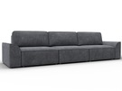 Диван прямой Лига-048 НПБ Лонг, Велюр, BRUT 16 темно-серый