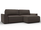 Диван угловой Лига-048 НПБ, Рогожка, Амур 05 коричневый