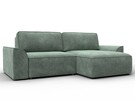 Диван угловой Лига-048 НПБ, Велюр, BRUT 08 зеленый