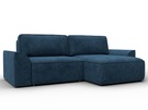 Диван угловой Лига-048 НПБ, Велюр, BRUT 11 синий