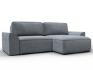 Диван угловой Лига-048 НПБ, Велюр, TOWER 10 серый