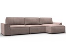 Диван угловой Лига-048 НПБ лонг, Велюр, TOWER 05 бежевый