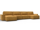 Диван П-образный Лига-048 НПБ лонг, Велюр, BRUT 10 желтый
