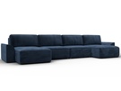 Диван П-образный Лига-048 НПБ лонг, Велюр, TOWER 13 синий