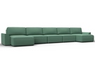 Диван П-образный Лига-048 НПБ МегаЛонг, Рогожка, Амур 11 зеленый