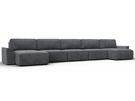 Диван П-образный Лига-048 НПБ МегаЛонг, Велюр, BRUT 16 темно-серый