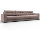 Диван прямой с декором Лига-049 НПБ Лонг, Велюр, TOWER 05 бежевый