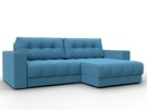 Диван угловой с декором Лига-049 НПБ, Рогожка, Амур 10 голубой