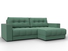 Диван угловой с декором Лига-049 НПБ, Рогожка, Амур 11 зеленый