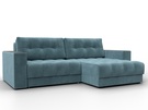 Диван угловой с декором Лига-049 НПБ, Велюр, SEVEN 113 бирюзовый