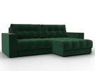 Диван угловой с декором Лига-049 НПБ, Велюр, SEVEN 626 зеленый