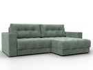 Диван угловой с декором Лига-049 НПБ, Велюр, BRUT 08 зеленый