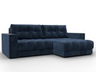 Диван угловой с декором Лига-049 НПБ, Велюр, TOWER 13 синий