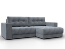 Диван угловой с декором Лига-049 НПБ, Велюр, TOWER 10 серый