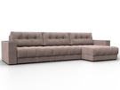 Диван угловой с декором Лига-049 НПБ Лонг, Велюр, TOWER 05 бежевый