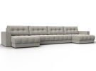 Диван П-образный с декором Лига-049 НПБ Лонг, Рогожка, Амур 02 бежевый