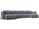 Диван П-образный Лига-052 НПБ Лонг, Велюр, TOWER 10 серый
