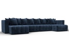 Диван П-образный Лига-052 НПБ Лонг, Велюр, TOWER 13 синий