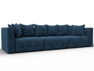 Диван прямой Лига-052 НПБ Лонг, Велюр, BRUT 11 синий