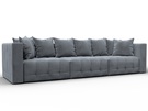 Диван прямой Лига-052 НПБ Лонг, Велюр, TOWER 10 серый