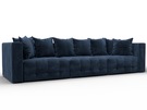 Диван прямой Лига-052 НПБ Лонг, Велюр, TOWER 13 синий