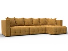 Диван угловой Лига-052 НПБ Лонг угол универсальный, Велюр, BRUT 10 желтый