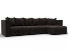 Диван угловой Лига-052 НПБ Лонг угол универсальный, Велюр, BRUT 17 коричневый