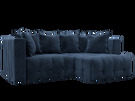 Диван угловой Лига-052 НПБ угол универсальный, Велюр, TOWER 13 синий