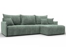Диван угловой Лига-054 НПБ угол универсальный, Велюр, BRUT 08 зеленый