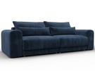 Диван прямой Лига-056 НПБ, Велюр, TOWER 13 синий