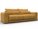 Диван прямой Лига-056 НПБ, Велюр, BRUT 10 желтый
