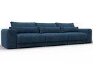 Диван прямой Лига-056 НПБ Лонг, Велюр, BRUT 11 синий