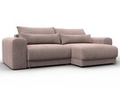 Диван угловой Лига-056 НПБ угол универсальный, Велюр, TOWER 05 бежевый