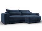 Диван угловой Лига-056 НПБ угол универсальный, Велюр, TOWER 13 синий