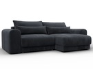 Диван угловой Лига-056 НПБ угол универсальный, Велюр, TOWER 11 темно-серый