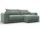 Диван угловой Лига-056 НПБ угол универсальный, Велюр, BRUT 08 зеленый