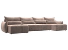 Диван П-образный Лига-051 НПБ Лонг, Велюр, TOWER 05 бежевый