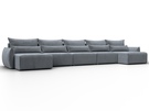 Диван П-образный Лига-051 НПБ МегаЛонг, Велюр, TOWER 10 серый