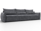 Диван прямой Лига-051 НПБ Лонг, Велюр, BRUT 16 темно-серый