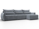 Диван угловой Лига-051 НПБ Лонг угол универсальный, Велюр, TOWER 10 серый