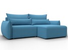 Диван угловой Лига-051 НПБ угол универсальный, Рогожка, Амур 10 голубой