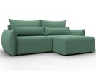 Диван угловой Лига-051 НПБ угол универсальный, Рогожка, Амур 11 зеленый