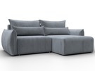 Диван угловой Лига-051 НПБ угол универсальный, Велюр, TOWER 10 серый