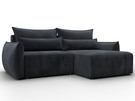 Диван угловой Лига-051 НПБ угол универсальный, Велюр, TOWER 11 темно-серый
