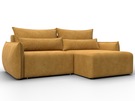 Диван угловой Лига-051 НПБ угол универсальный, Велюр, BRUT 10 желтый