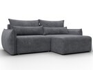 Диван угловой Лига-051 НПБ угол универсальный, Велюр, BRUT 16 темно-серый