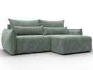 Диван угловой Лига-051 НПБ угол универсальный, Велюр, BRUT 08 зеленый