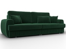 Диван прямой Лига-057 НПБ, Велюр, SEVEN 626 зеленый
